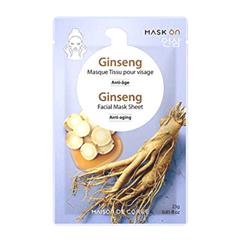 Masque coréen visage au GINSENG (en tissu) Masque coréen visage au GINSENG (en tissu)